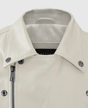 Nick Jonas White Leather Jacket