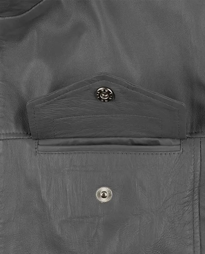 Shia Labeouf Transformers 3 Gray Leather Jacket