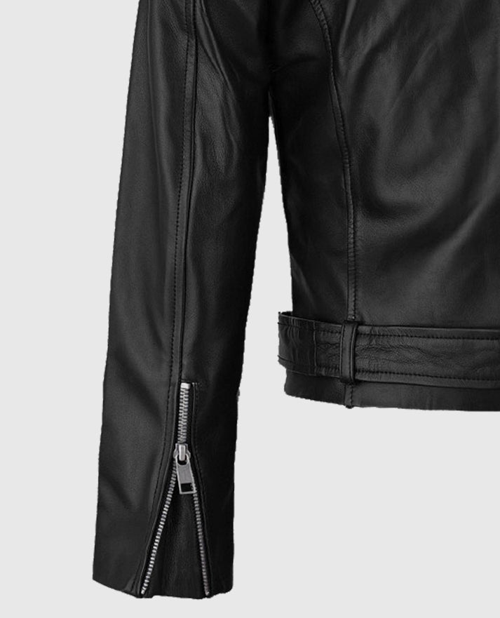 Adele Exarchopoulos Black Leather Jacket