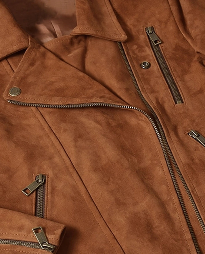 Vanessa Hudgens Brown Suede Leather Jacket