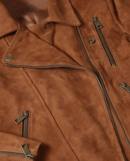 Vanessa Hudgens Brown Suede Leather Jacket