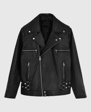 LeBron James Black Biker Leather Jacket