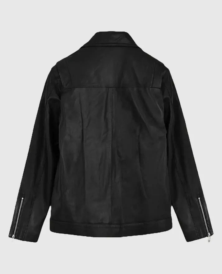 LeBron James Black Biker Leather Jacket
