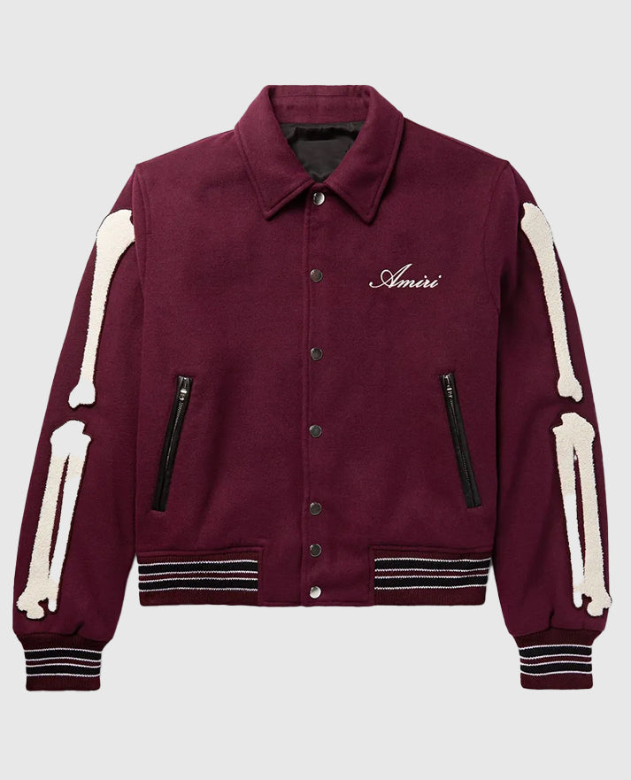 Amiri Bones Letterman Wool Jacket