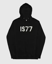 1977 Essentials Black  Pullover Hoodie