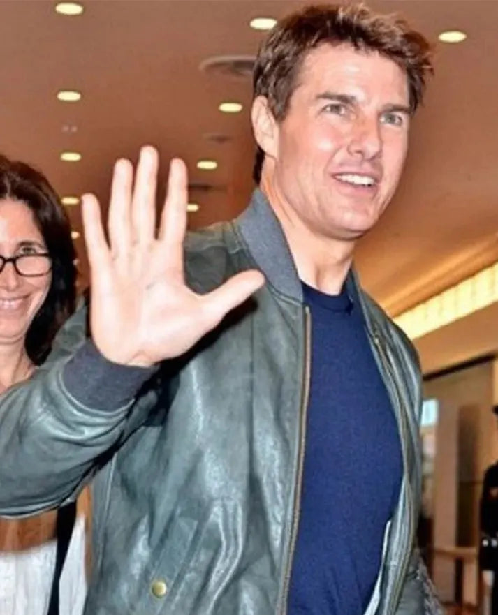 Tom Cruise Leather Bomber Jacket