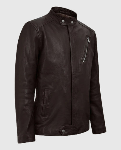 Men's Motorad Brown Biker Leather Jacket