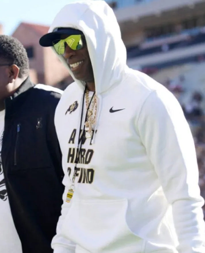 Deion Sanders I Ain’t Hard 2 Find White Hoodie