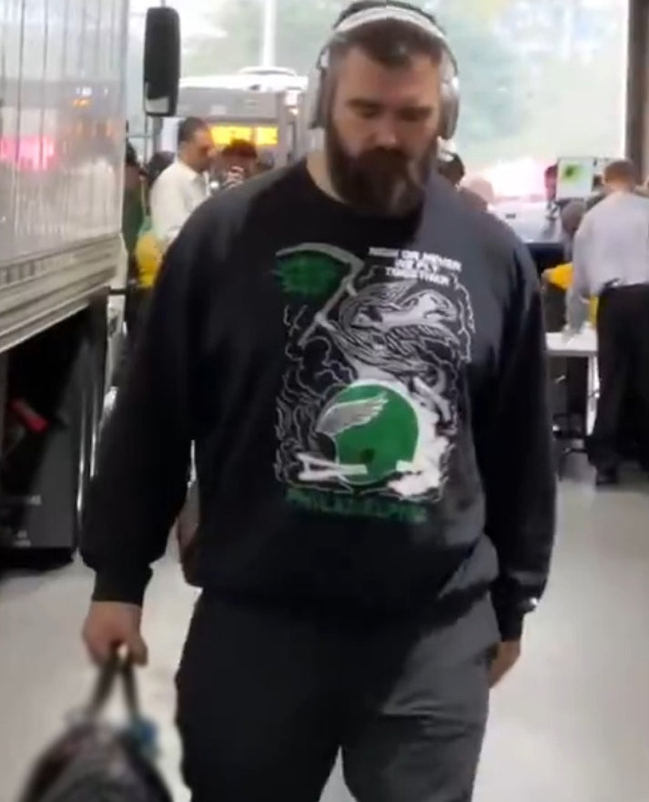 Jason Kelce Now Or Never We Fly Together Black Sweatshirt