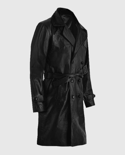 Men's Vintage Trench 1970's Leather Coat