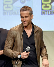 Ryan Reynolds Comic Con Black Leather Jacket