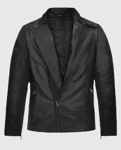 Robert Downey Jr. Iron Man Black Leather Jacket