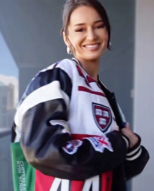 Super Bowl 2024 Kristin Juszczyk Leather Jacket