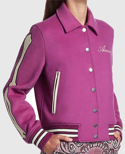 Amiri Bones Letterman Wool Jacket