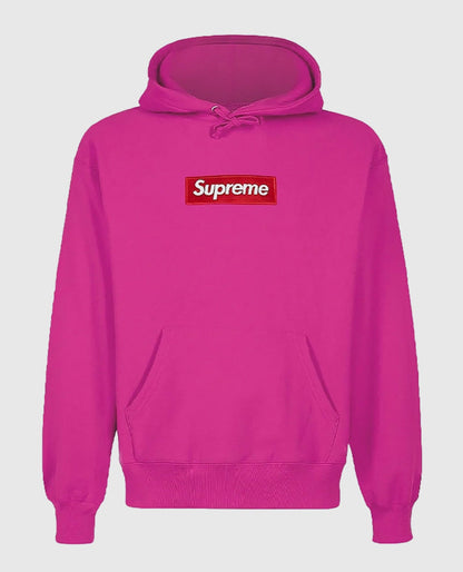 Supreme Box Logo Pink Hoodie