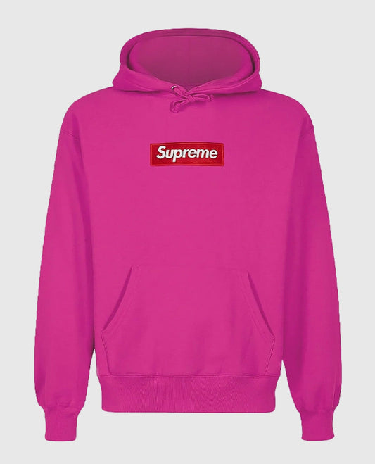 Supreme Box Logo Pink Hoodie