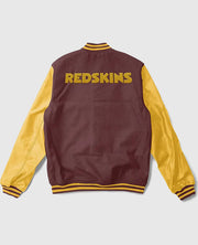 Washington Redskins Brown and Yellow Varsity Jacket