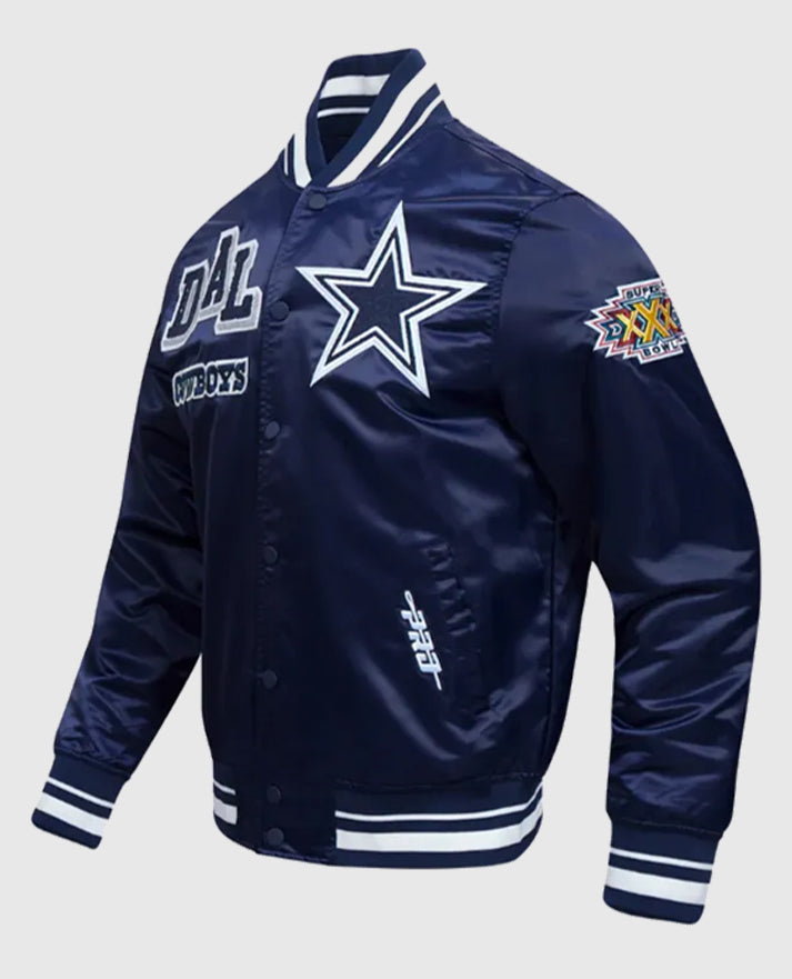 Dallas Cowboys Mashup Classic Rib Satin Jacket