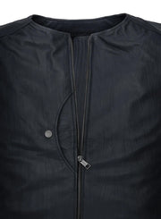 Men's Maven Moto Round Neck Leather Jacket