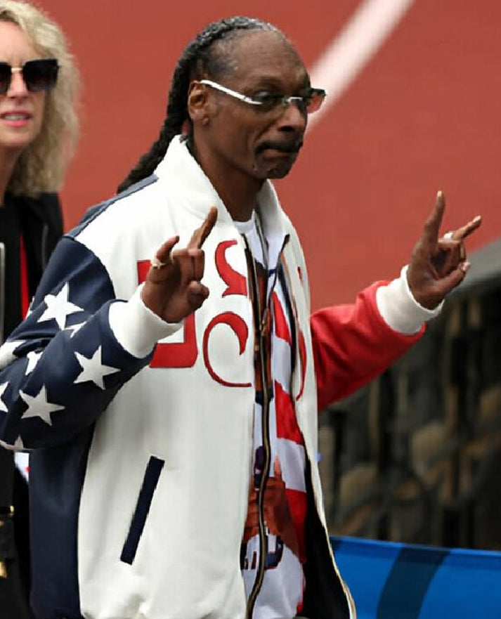 U.S. Olympic 2024 Snoop Dogg Leather Jacket