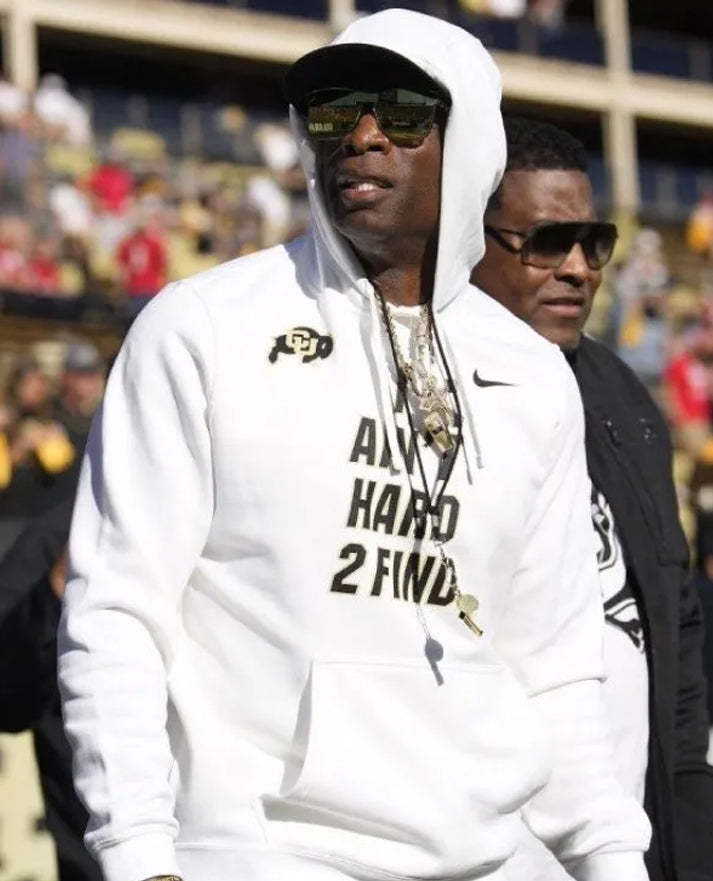 Deion Sanders I Ain’t Hard 2 Find White Hoodie