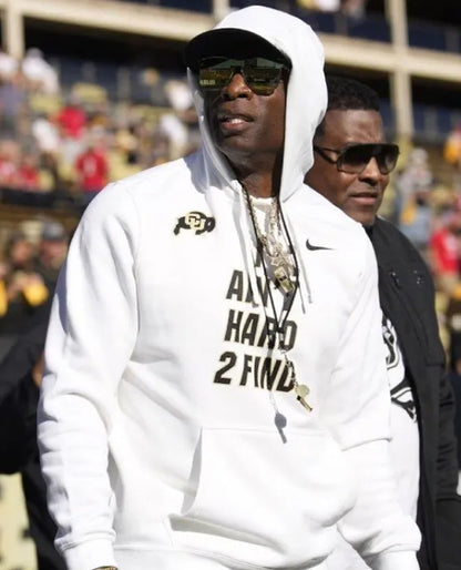 Deion Sanders I Ain’t Hard 2 Find White Hoodie