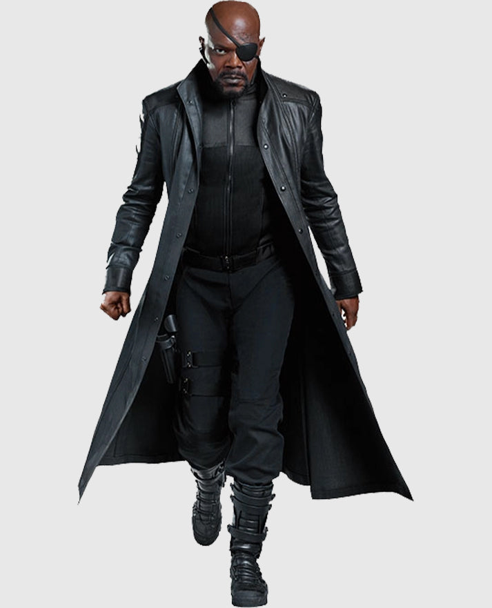 The Avengers Samuel L. Jackson Leather Trench Coat