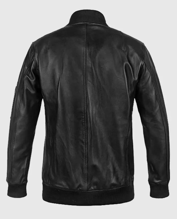 MA-1 Bomber Leather Jacket for Men