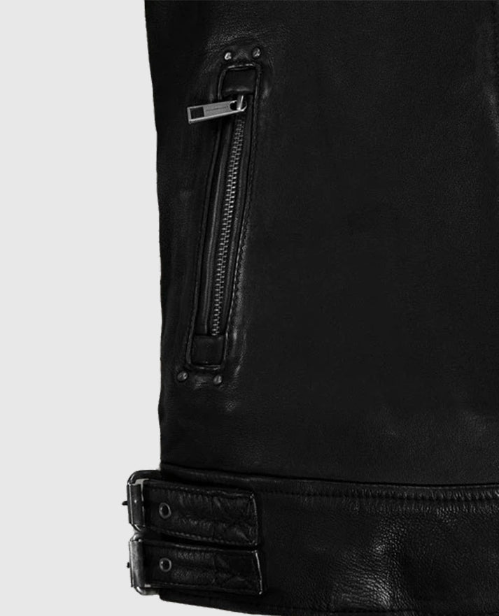 Men's Black Falcon Rider Leather Jacket