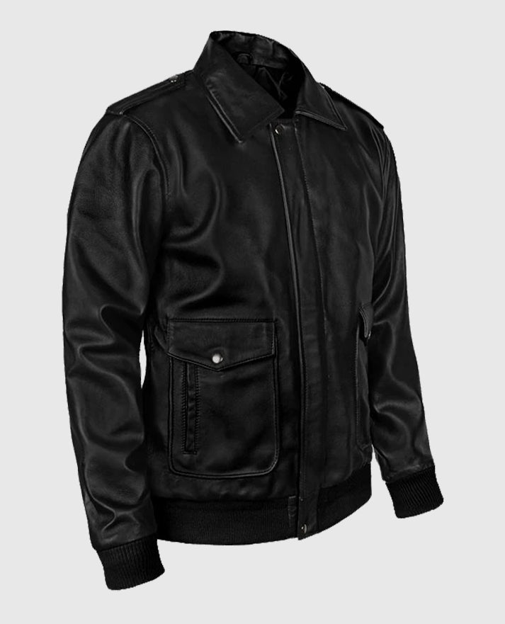 Men's Flight Bomber A2 Leather Jacket