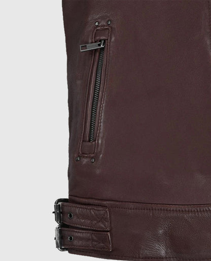 Men's Rider Burgundy Falcon Leather Jacket