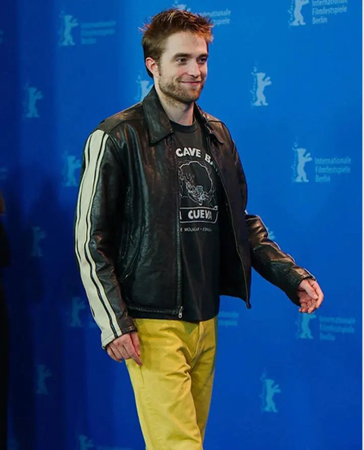Robert Pattinson Black Leather Jacket
