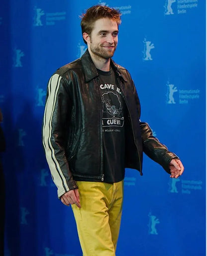 Robert Pattinson Black Leather Jacket