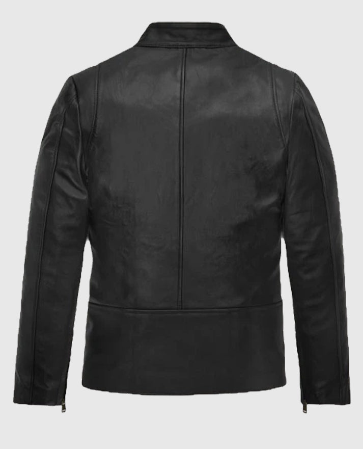 Robert Downey Jr. Iron Man Black Leather Jacket