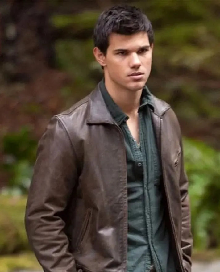 Taylor Lautner The Twilight Saga Brown Leather Jacket