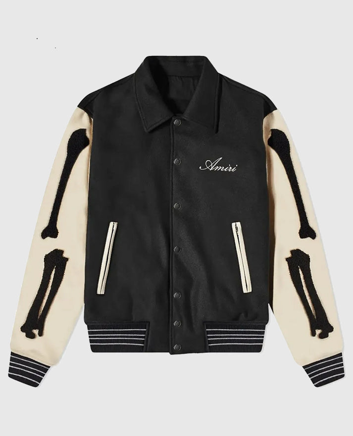Amiri Bones Letterman Wool Jacket