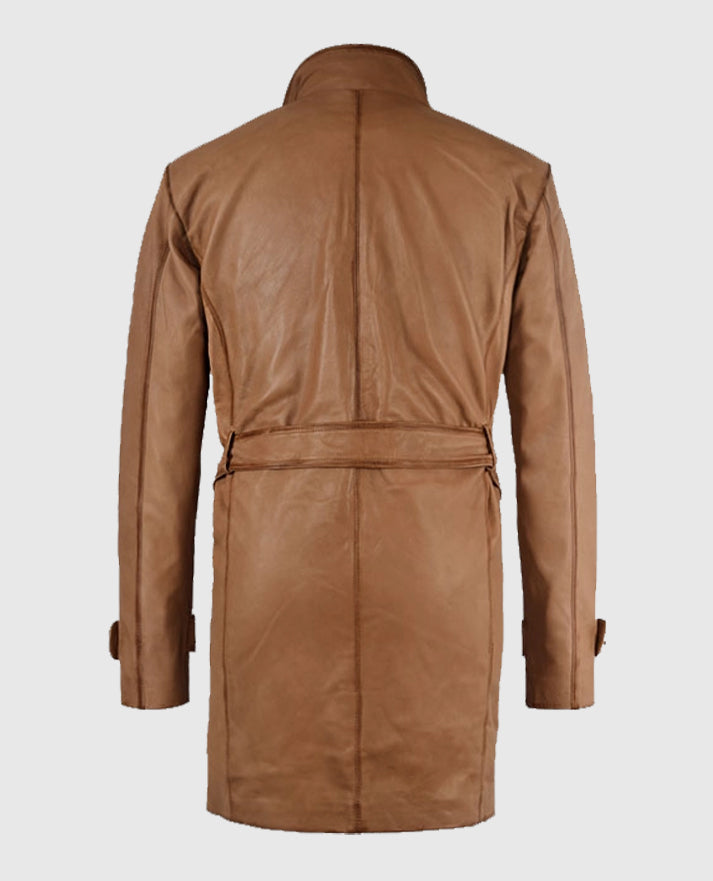 Tan Burnished Royal Flying Coat for Men