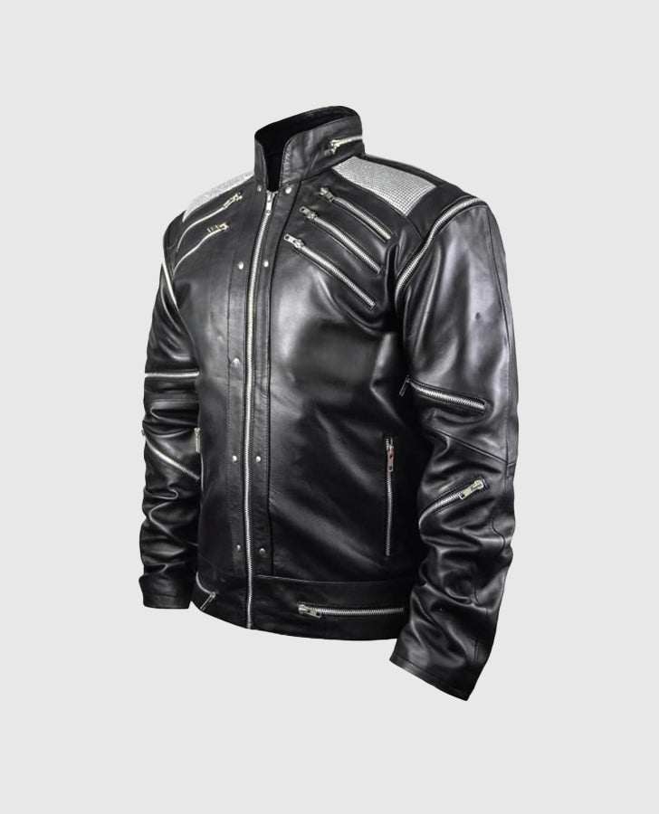 Michael Jackson Beat It Black Leather Jacket
