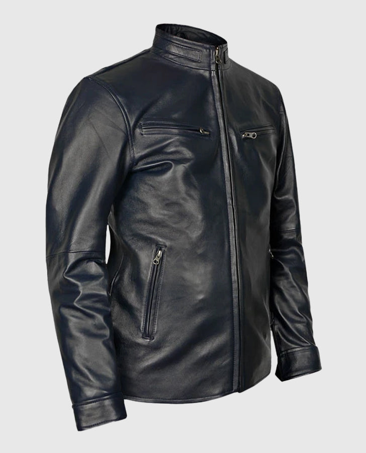Vin Diesel Fast And Furious 6 Blue Leather Jacket