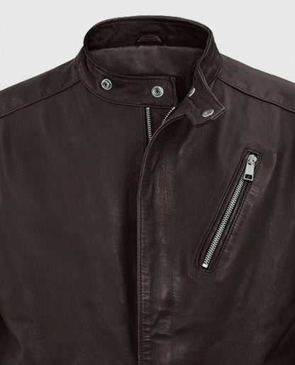 Men's Motorad Brown Biker Leather Jacket