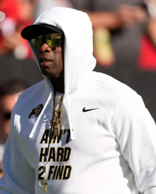 Deion Sanders I Ain’t Hard 2 Find White Hoodie