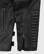 Men's Black Biker Leather Jacket