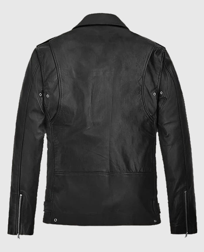 Bruno Mars Black Biker Leather Jacket