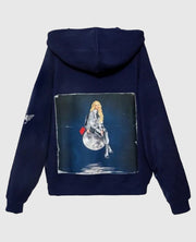 Houston, He's a Problem Racer Navy Blue Hoodie