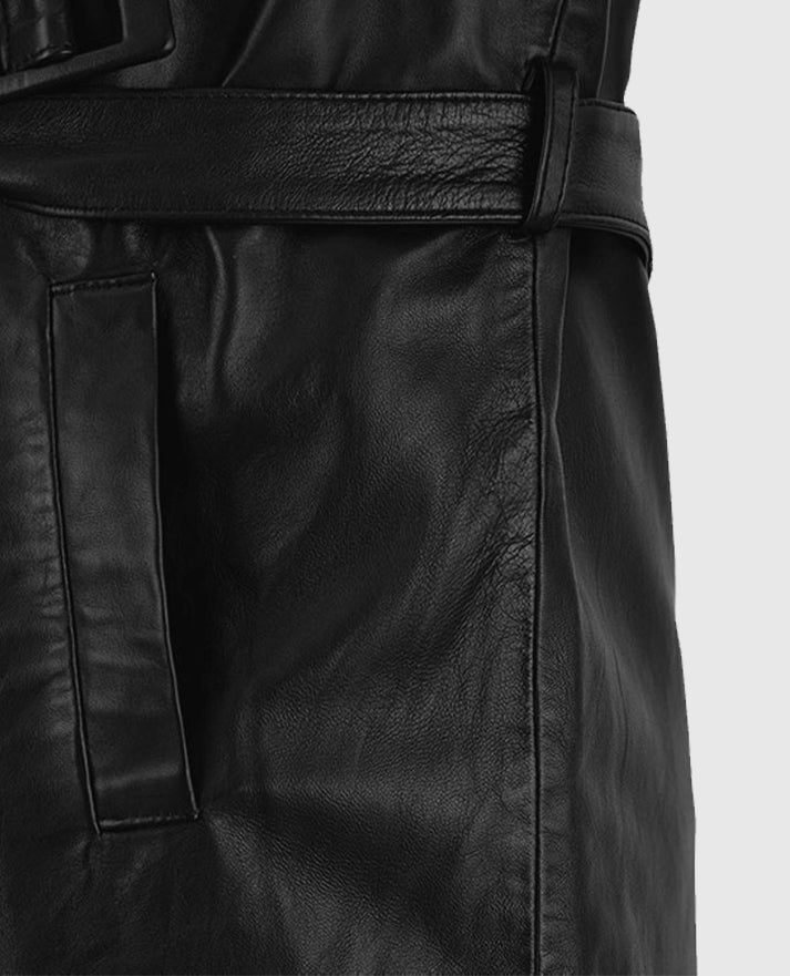 Men's Vintage Trench 1970's Leather Coat