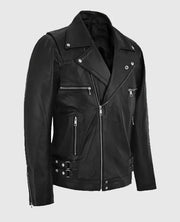 LeBron James Black Biker Leather Jacket