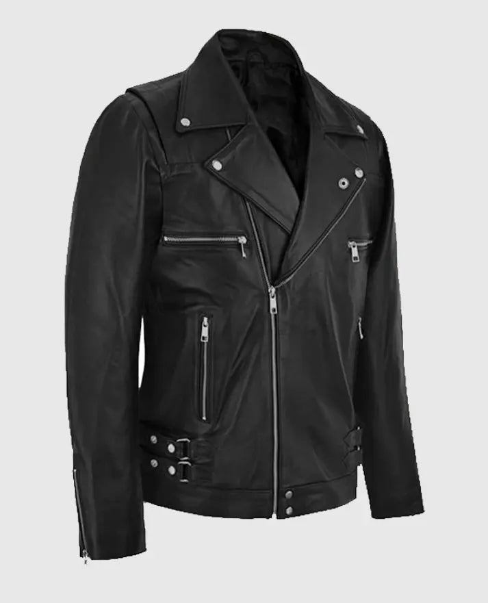 LeBron James Black Biker Leather Jacket