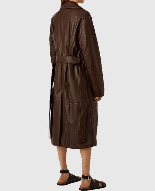 Women's Leather 90's Vintage Long Coat