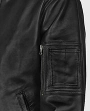 MA-1 Bomber Leather Jacket for Men