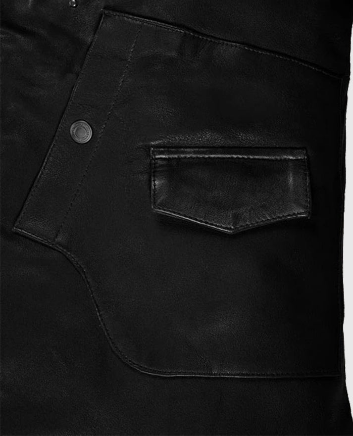 Men's Black Falcon Rider Leather Jacket